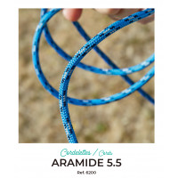法國 cousin ARAMID CORD 5.5mm 耐熱普魯士繩 Technora 1米 藍色